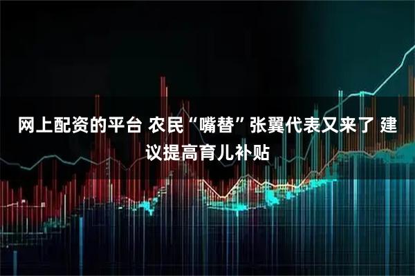 网上配资的平台 农民“嘴替”张翼代表又来了 建议提高育儿补贴